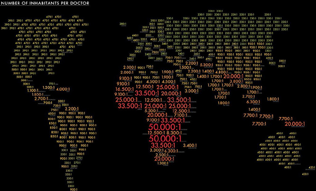 World Wide Physician Distribution Map